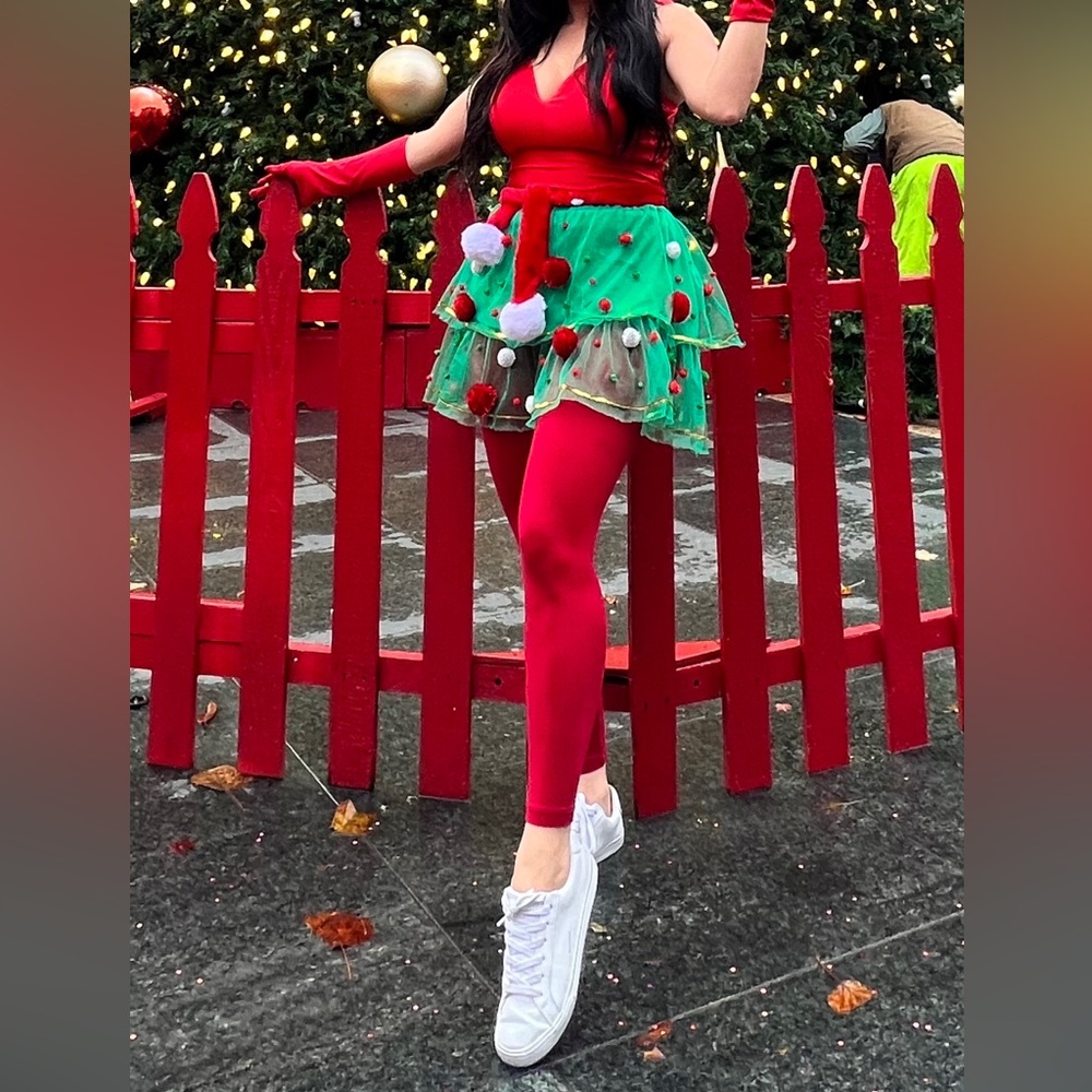 Christmas Santacon skirt with Santa belt/scarf